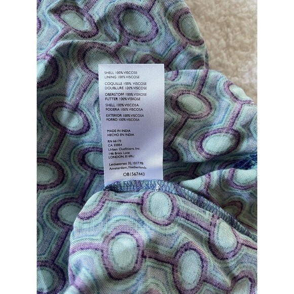 Urban Outfitters Blue Teal Retro Style Mini Dress Short Sleeve Size Small NWOT - Picture 8 of 10